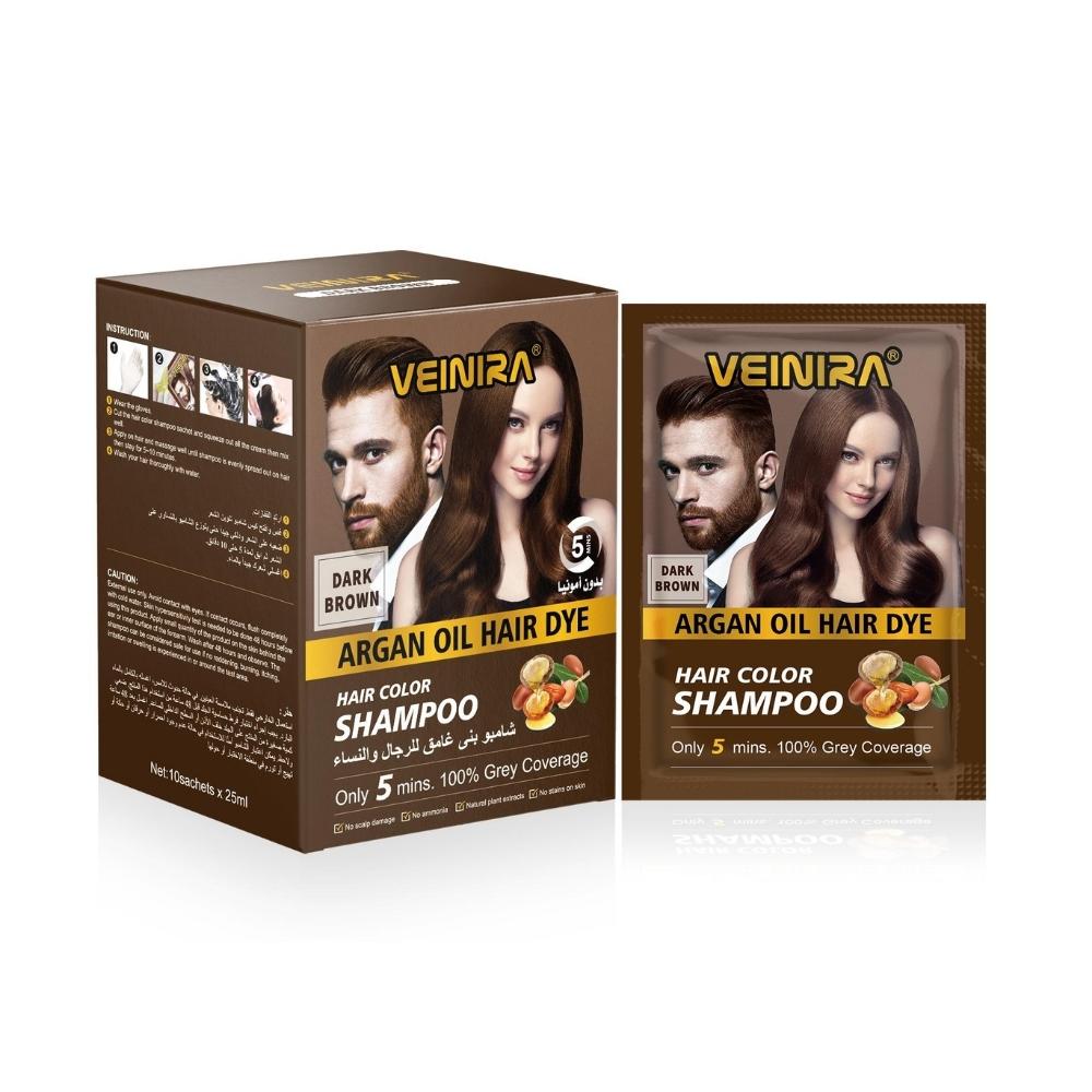 petracare-image-21005 فنيرا شامبو صبغه شعر بزيت الارجان بني غامق 25 مل 10 اكياس - الصورة 1